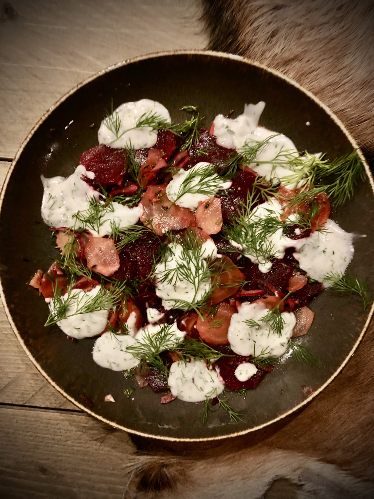 gepofte bieten salade